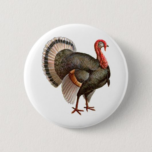Thanksgiving TURKEY Ronde Button 5,7 Cm (Voorkant)