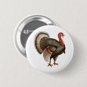 Thanksgiving TURKEY Ronde Button 5,7 Cm (Voorkant /achterkant)