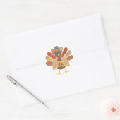 Thanksgiving Turkey Ronde Sticker (Envelop)