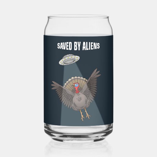 Thanksgiving Turkey Saved by Aliens Blikvorm Glas (Voorkant)