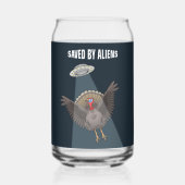 Thanksgiving Turkey Saved by Aliens Blikvorm Glas (Achterkant)