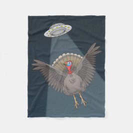 Thanksgiving Turkey Saved By Aliens Fleece Deken