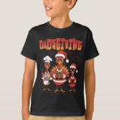 Thanksgiving Turkey Squad Dancing Dad Mom Kid Happ T-shirt (Voorkant)