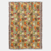 Thanksgiving Turkey Squash Autumn Harvest Pattern Deken (Voorkant Verticaal)