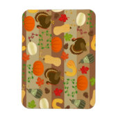 Thanksgiving Turkey Squash Autumn Harvest Pattern Magneet (Verticaal)