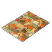 Thanksgiving Turkey Squash Autumn Harvest Pattern Notitieboek (Linkerzijde)