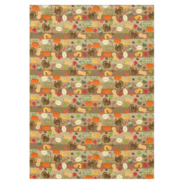 Thanksgiving Turkey Squash Autumn Harvest Pattern Tafelkleed