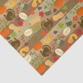 Thanksgiving Turkey Squash Autumn Harvest Pattern Tissuepapier (Detail)