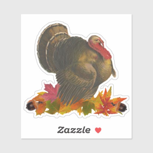 Thanksgiving Turkey Sticker (Vel)