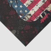 Thanksgiving Turkey With American Flag Tissuepapier (Detail)