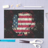 Thanksgiving Turkey With American Flag Tissuepapier (Craft)
