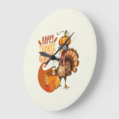 Thanksgiving Turkey with Pumpkin Hat Grote Klok (Hoek)
