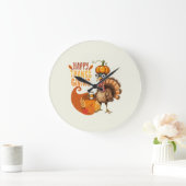 Thanksgiving Turkey with Pumpkin Hat Grote Klok (Huis)