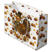 Thanksgiving Turkeys Groot Cadeauzakje (Achterkant Gekanteld)