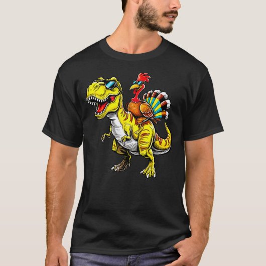 Thanksgiving Turkeysaurus T-Rex Turkey Dinosaur To T-shirt (Voorkant)