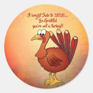 Thanksgiving Turkije 20 dankbaar 1 sticker