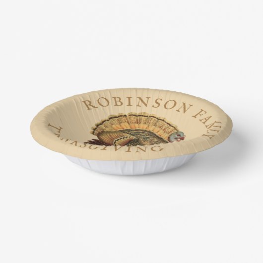 Thanksgiving Turkije Aangepaste naam Pp. Papieren Kommen (Gebogen)