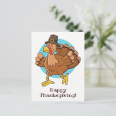 Thanksgiving Turkije aangepaste tekst briefkaart (Staand voorkant)