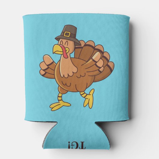 Thanksgiving Turkije aangepaste tekst koelbox Blikjeskoeler (Achterkant)
