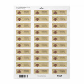 Thanksgiving Turkije Adreslabel Etiket (Full Sheet)