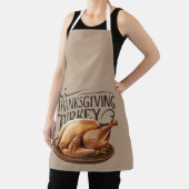 Thanksgiving Turkije All-Over Print Schort, Medium Schort (Insitu)