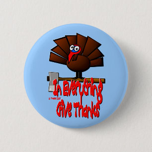 Thanksgiving Turkije - alles wat Bedankt oplevert Ronde Button 5,7 Cm