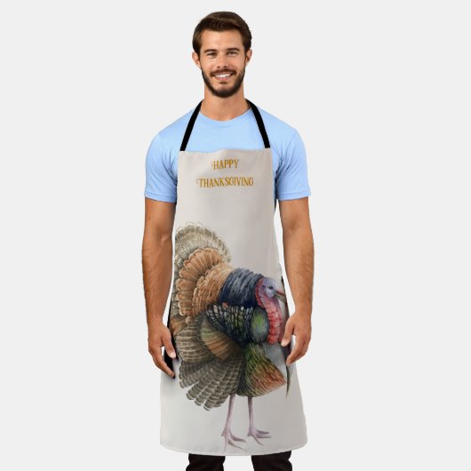 Thanksgiving Turkije Apron Schort (Gedragen)