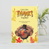 Thanksgiving Turkije avondeten Kaart (Staand voorkant)
