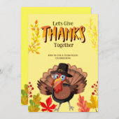 Thanksgiving Turkije avondeten Kaart (Voorkant / Achterkant)