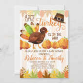 Thanksgiving Turkije Baby shower uitnodiging (Voorkant)