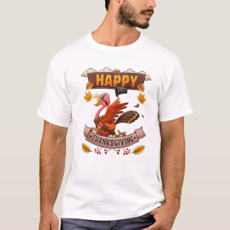 Thanksgiving Turkije Basketbal T-shirt