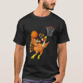 Thanksgiving Turkije Basketball Player Funny Boys  T-shirt (Voorkant)