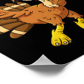 Thanksgiving Turkije Basketbalspeler Fun Boys Gir Poster (Hoek)