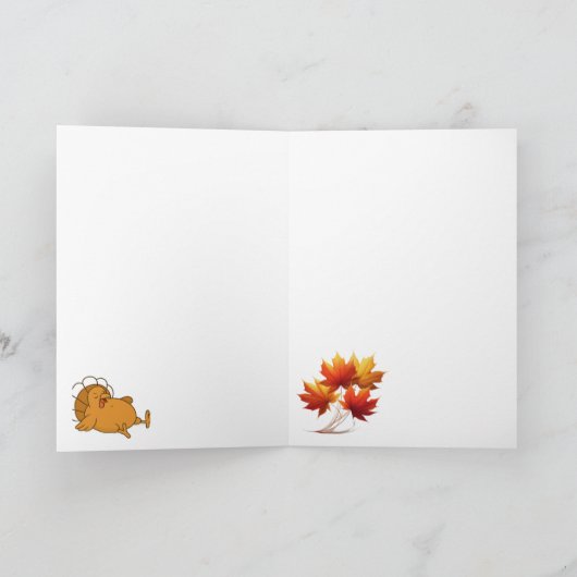 Thanksgiving Turkije Basting Kaart (Binnen)