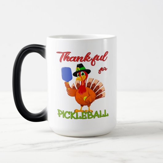 Thanksgiving Turkije - Bedankt voor Pickleball Magische Mok (Links)