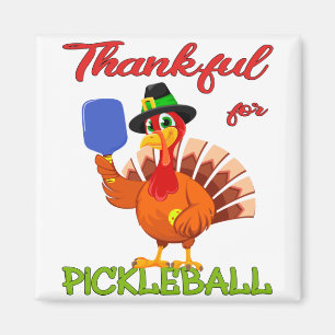 Thanksgiving Turkije - Bedankt voor Pickleball Magneet