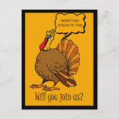 Thanksgiving Turkije - Binnenuitnodiging Uitnodiging Briefkaart (Voorkant)