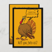 Thanksgiving Turkije - Binnenuitnodiging Uitnodiging Briefkaart (Voorkant / Achterkant)