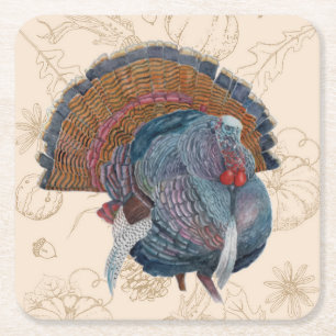 Thanksgiving Turkije Borden Kartonnen Onderzetters