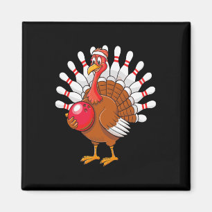 Thanksgiving Turkije Bowling Pin Matching Team 1 Magneet