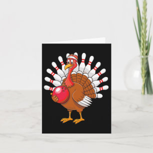 Thanksgiving Turkije Bowling Pin Matching Team Kaart