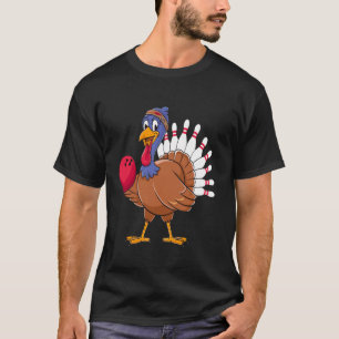 Thanksgiving Turkije Bowling Pin Matching Team T S T-shirt