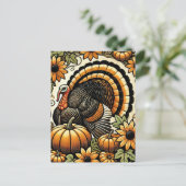 Thanksgiving Turkije Briefkaart (Staand voorkant)