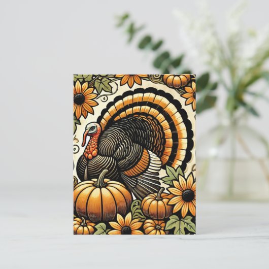 Thanksgiving Turkije Briefkaart (Staand voorkant)