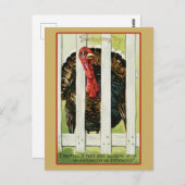  Thanksgiving Turkije Briefkaart (Voorkant / Achterkant)