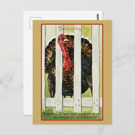  Thanksgiving Turkije Briefkaart (Voorkant / Achterkant)
