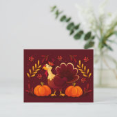 Thanksgiving Turkije Briefkaart (Staand voorkant)