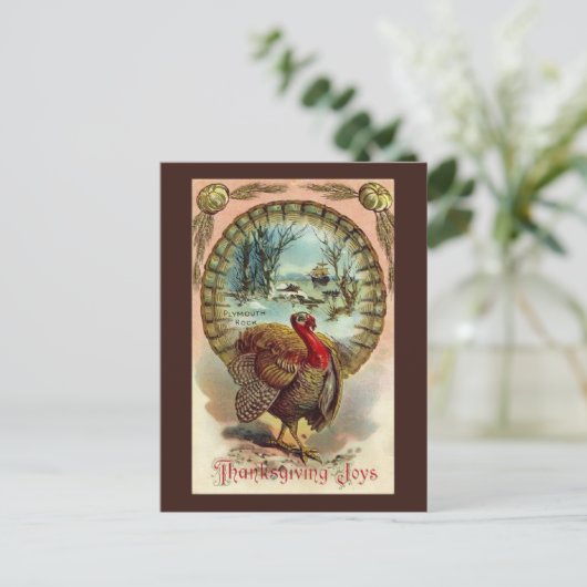  Thanksgiving Turkije Briefkaart (Staand voorkant)