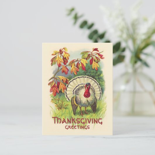  Thanksgiving Turkije briefkaart (Staand voorkant)