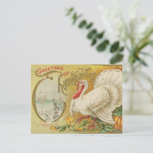  Thanksgiving turkije Briefkaart (Staand voorkant)